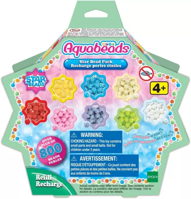 AQUABEADS Solid and Jewel Bead Refill Packs Over 800 Aqua Beads