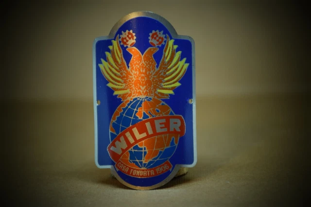 Insigne De Cadre De Vélo Vintage – Williers – Émail Blanc – Pièce D'époque