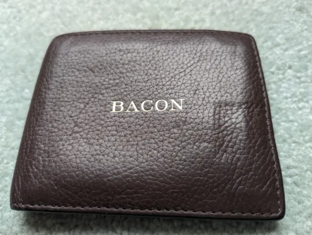 Jack Spade BACON Brown Leather Wallet Bifold RARE