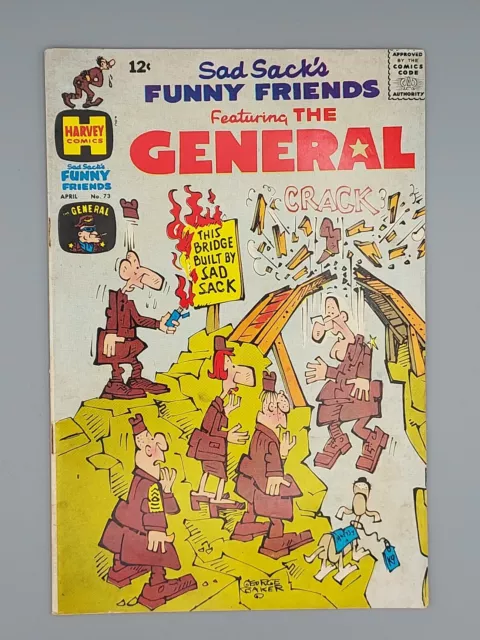 Sad Sack's Funny Friends #73 Featuring the General Harvey Comics 1969