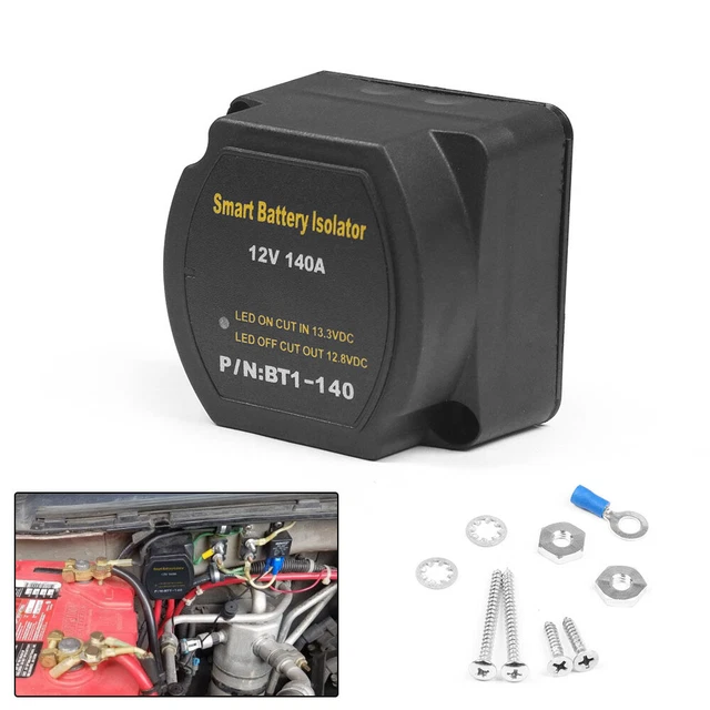 Isolatore Doppia Batteria 140A VSR - Relè Automatico Per Camper E Caravan 12V - Foto 3