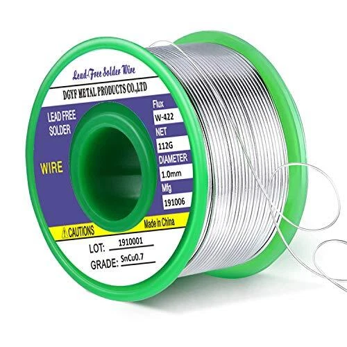 Fil de soudure, Gifort 1.0mm fil à souder sans plomb pour de soudure Sn 97.3% Ag