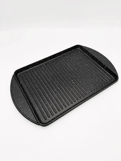 Bistecchiera In Ghisa Rettangolare Antiaderente 39x22 Cm - UppyHome U3252