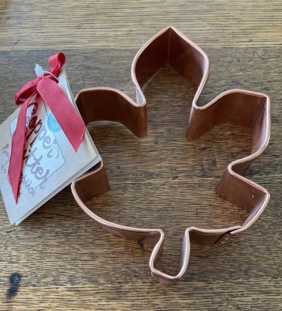 Wilton Copper Cookie Cutter Oversized 5 1/2" Maple Leaf NWT