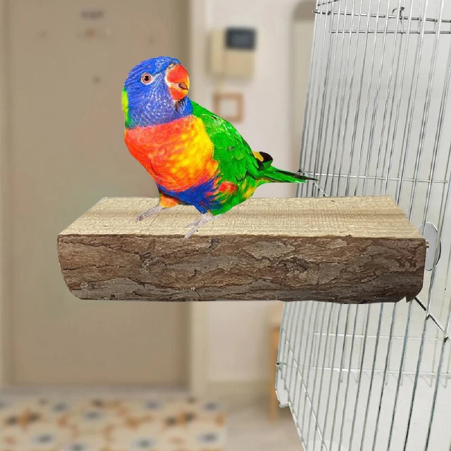 Haustier Papagei Raw Holz Gabel Ständer Rack Toy Zweig Sitzstangen Für Vogel Q 2