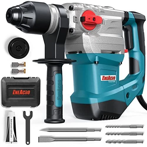 ENEACRO 1-1/4 Inch SDS-Plus 13 Amp Heavy Duty Rotary Hammer Drill Safety Clut...