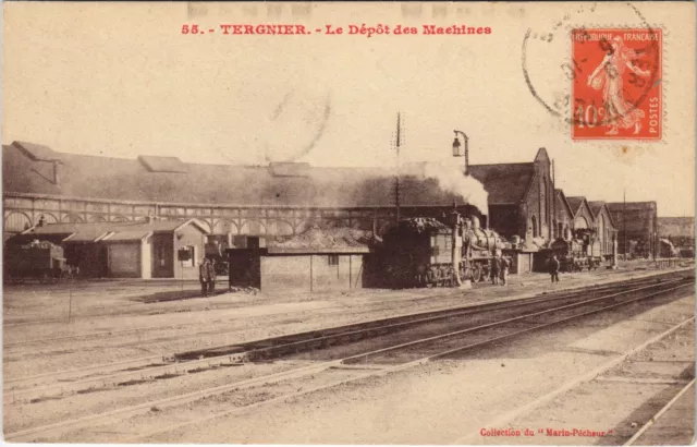 CPA TERGNIER Le Depot des Machines (155651)