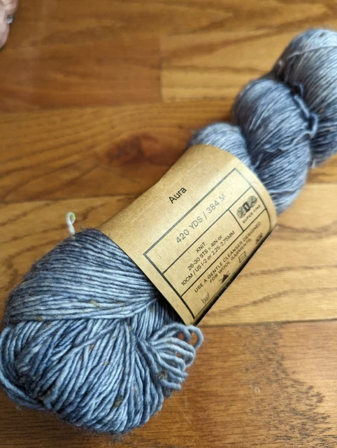 Madelinetosh TML TWEED aura 420yd sock 90/8/2; SW merino/viscose/nylon