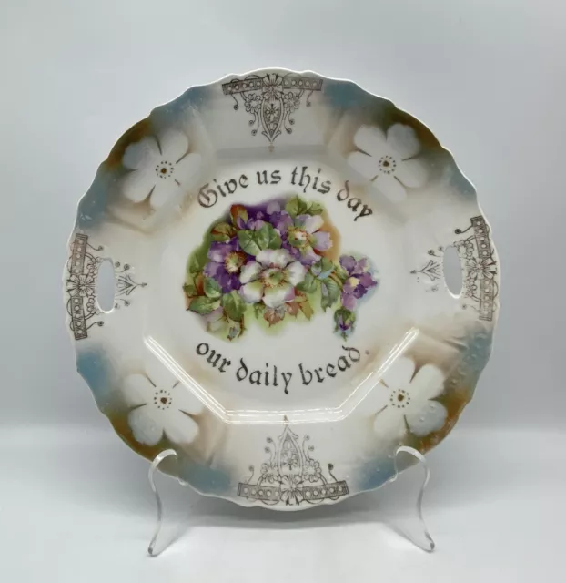 Vintage Give Us This Day Our Daily Bread Decorative Plate Made In Bavaria