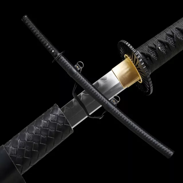 T10 Steel Clay Tempered Japanese Samurai Walking Dead Sword Katana Full Tang