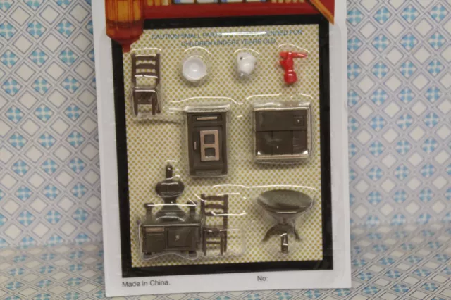 DOLLS HOUSE MINIATURE ( 1/48 th Furniture Set =   KITCHEN SET