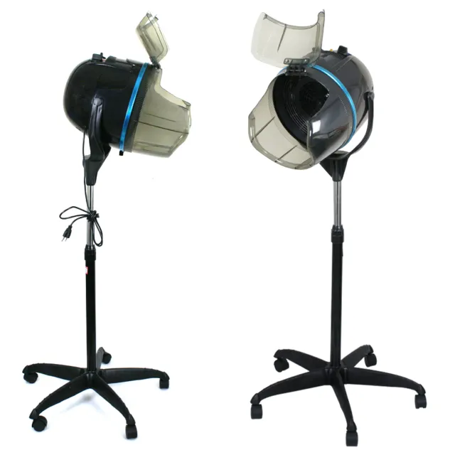 1300W Adjustable Hooded Floor Hair Bonnet Dryer Stand Up Professional W/Wheels