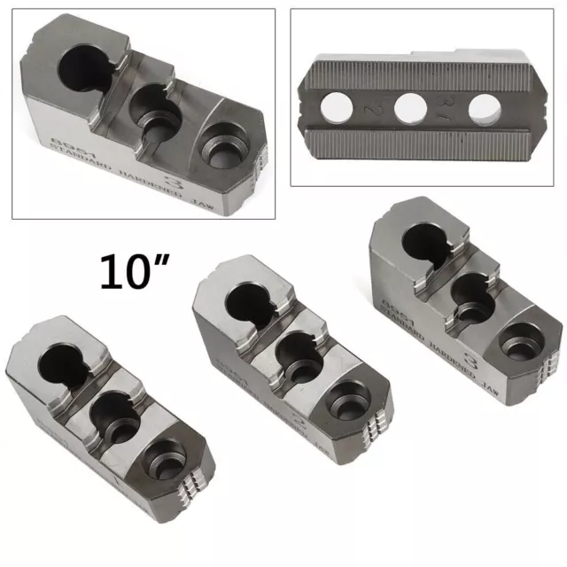 3pcs 10inch HARD JAWS for Kitagawa B-210 1.5mm x 60 CNC Lathe Chuck Steel Kit US