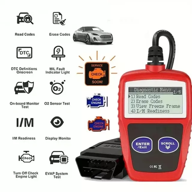 MS309 Automotive Code Reader OBD2 Scanner Car Check Engine Fault Diagnostic Tool