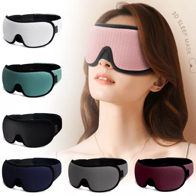 Soft Padded Sleep Mask 3D Sponge Eye Mask Cover Travel aid Rest Blindfold Shade