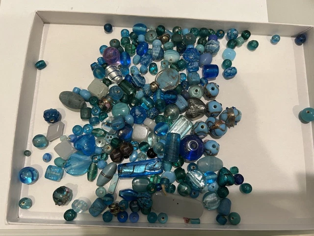 Vintage Loose Art Glass & Venetian Mixed Lot Of Beads Over 150 Beads