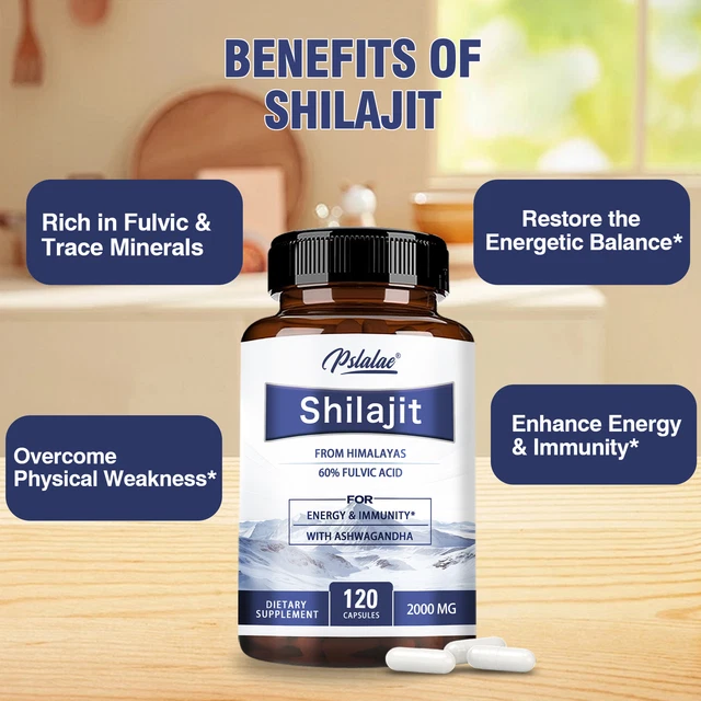 SHILAJIT 2000MG Boost Energy and focus,Immune Support,Extremely Potent,NonGMO £7.13 PicClick UK
