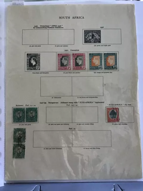 South Africa 1937 to 1939 stamp album  pages R23490