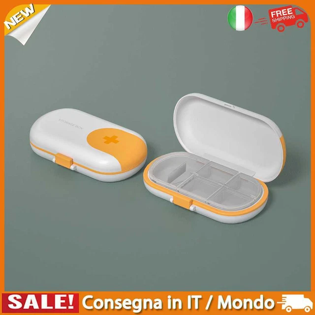 IT 2 in 1 portavitamine in plastica compartimentalizzata per medicinali da viagg