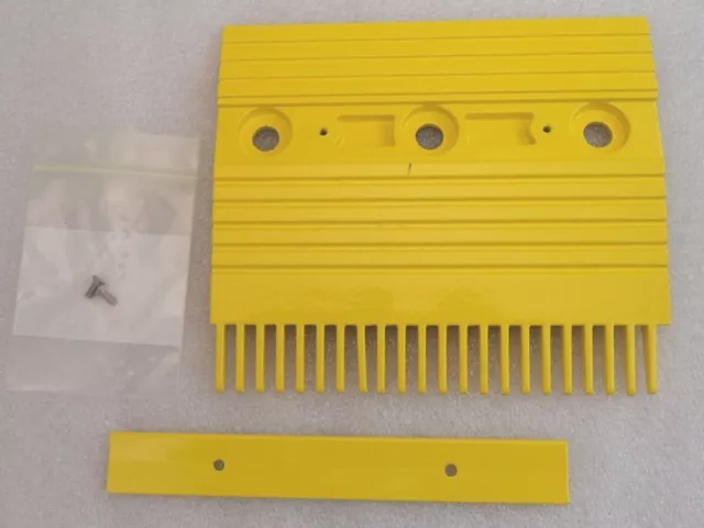 Kone O&K LH 22T Escalator Yellow Aluminum Combplate Assy, p/n PK1718891Y