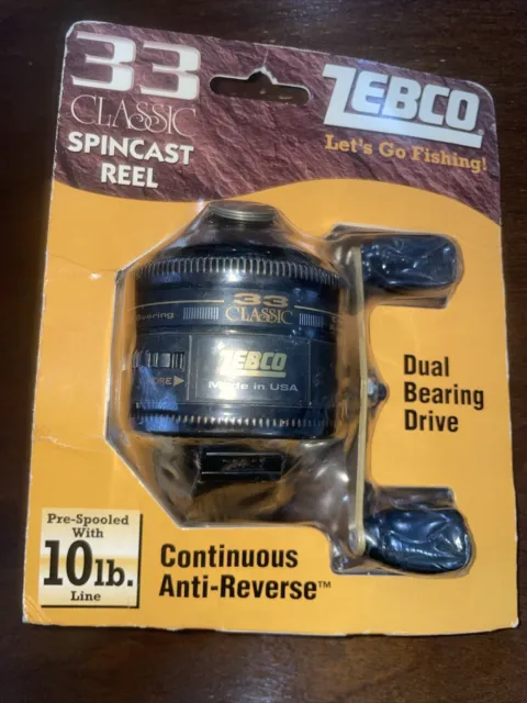 VINTAGE ZEBCO 33 classic gold fishing reel Made in USA bin 303 $17.00 -  PicClick