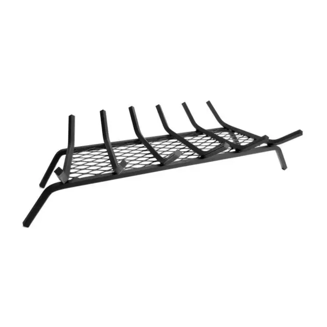 Pleasant Hearth Fireplace Grate 1/2" 30" 6-Bar Steel Material W/ Ember Retainer