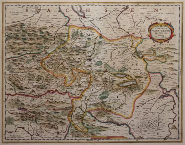 Comitatus Mansfeldiae - Grafschaft Mansfeld - Johann Janssonius - 1650