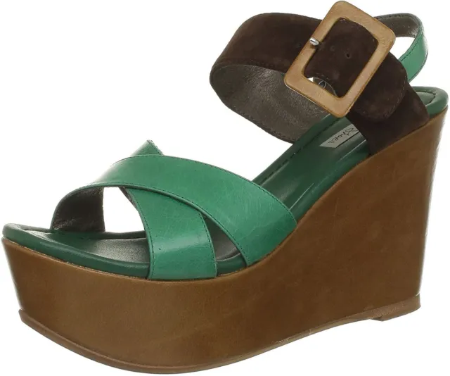 Tosca Blu Shoes ss1307s123 sandali donna con zeppa verde