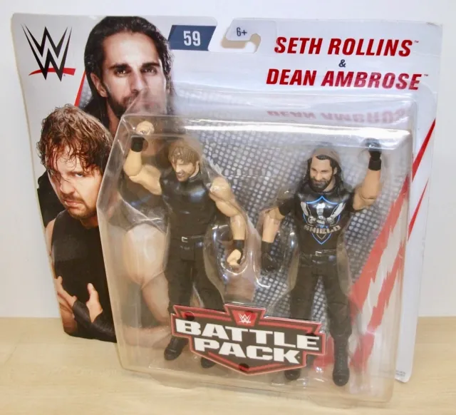 WWE - Seth Rollins & Dean Ambrose Wrestlingfiguren - Der Schild - Mattel Basics