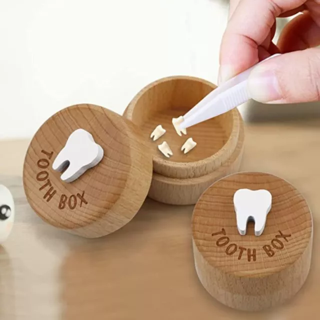 3D Carved Dropped Tooth Keepsake Tooth Fairy Box Kids Tooth Boxes Storage Box