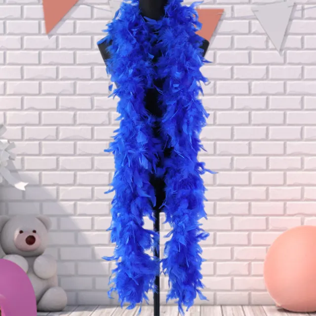 Fancy Dress Colorful Feather Scarf Lifeful for Fancy Dress Crafts (Royal Blue)
