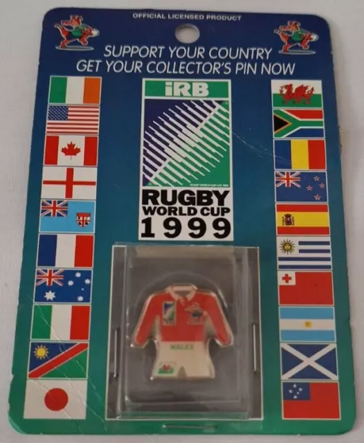 Wales Cymru WRU 1999 IRB Rugby Union World Cup Jersey Kit Collectable Pin Badge