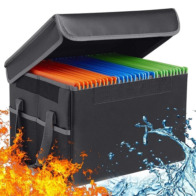 BoîTe de Rangement de Fichiers Ignifuge, Classeur de Rangement Ignifuge ave5323