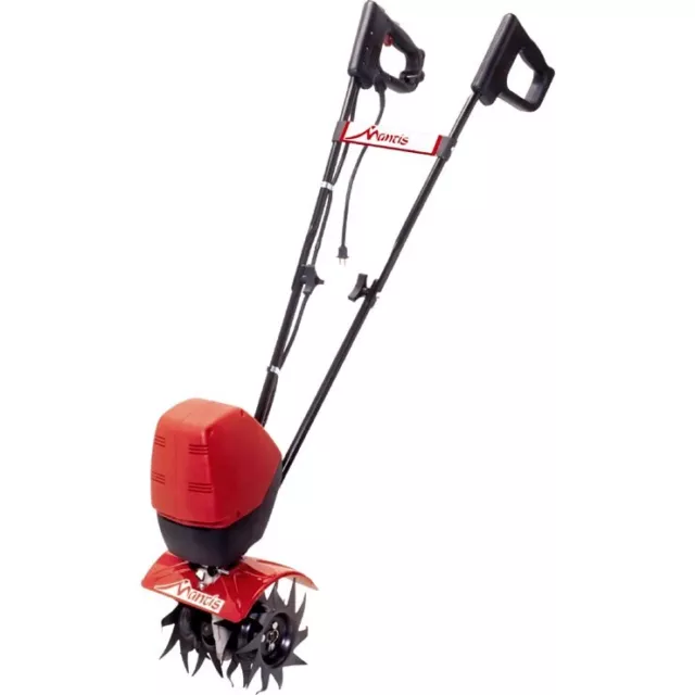 Mantis Classic Electric Tiller With Kick Stand Includes Plough, Guards, Aerator