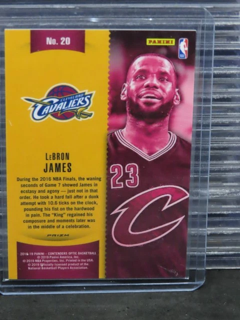 2018-19 Contenders Optic Lebron James Winning Tickets Blue Cracked Ice Prizm #20 2