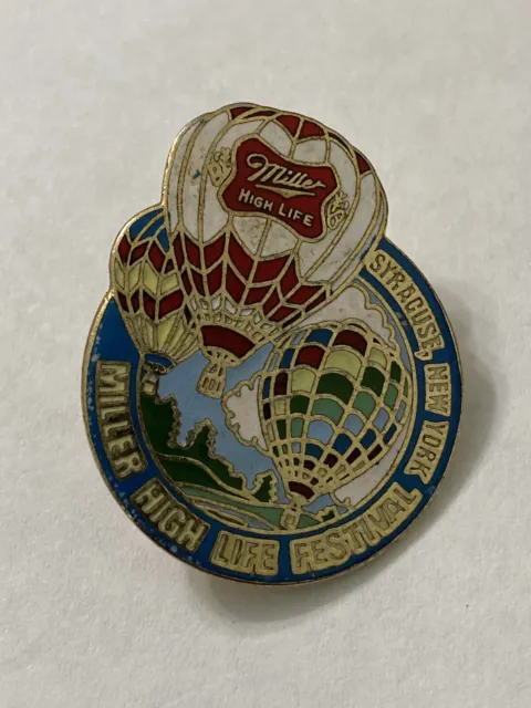 Miller High Life Festival Pin Hot Air Balloon Rally Syracuse New York