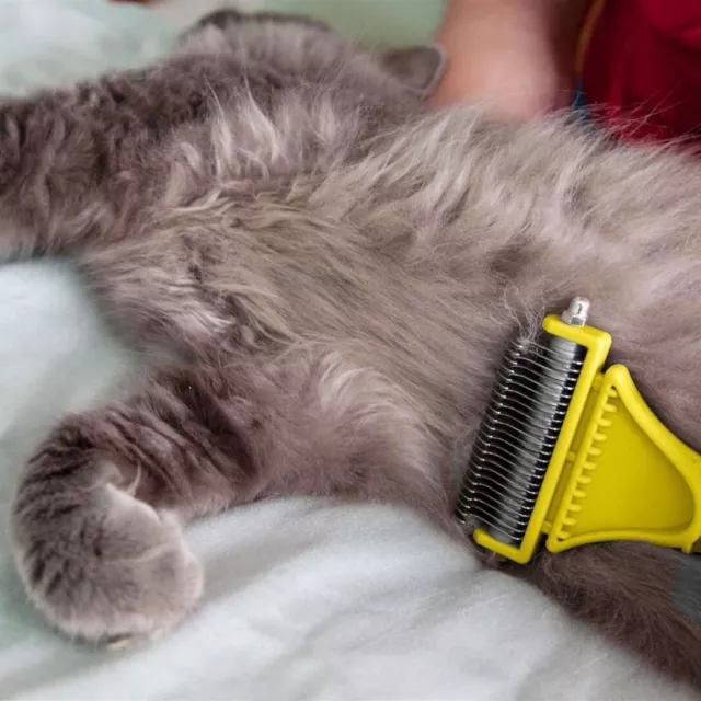Pet Dog Cat Hair Fur Shedding Trimmer Grooming Dematting Rake Comb Brush Tool 6