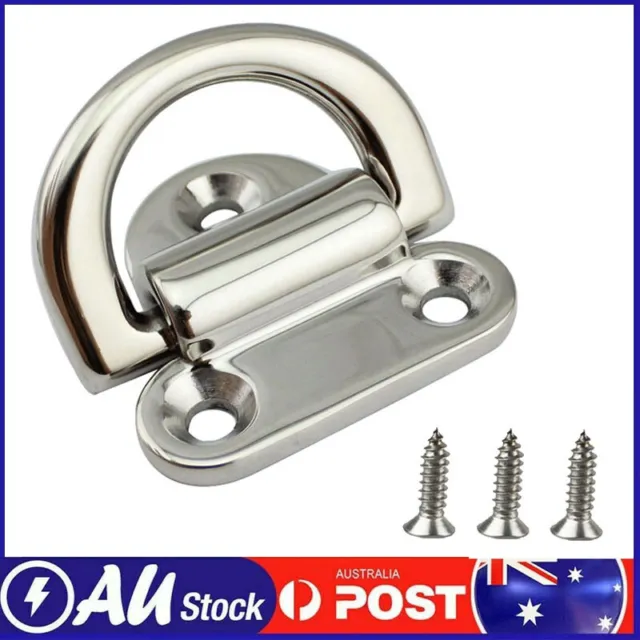 Marine Trailer Truck Lashing Ring 1 Pcs D Ring Folding Pad Eye Tie Down AU