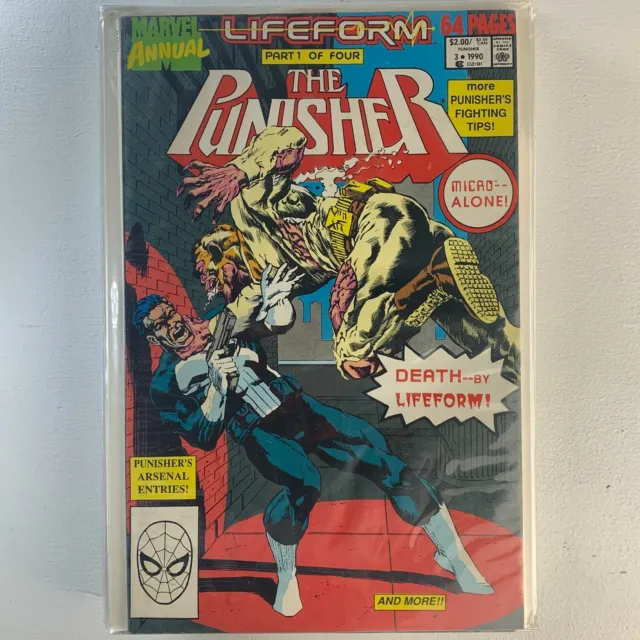 The Punisher #3 Annual Lifeform Part 1 of 4 Marvel Comics 1990
