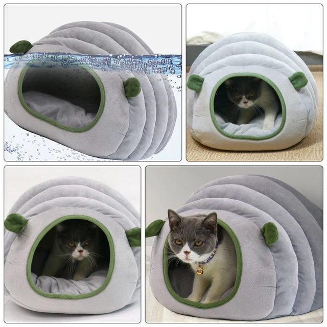 Winter Pet Dog Cat Bed Round Soft Long Plush Fluffy Cat Puppy Cave Self Warming
