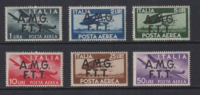 Italy AMG-FTT Trieste 1947 Airmails Sc #C1 - C6 MNH OG Set $166