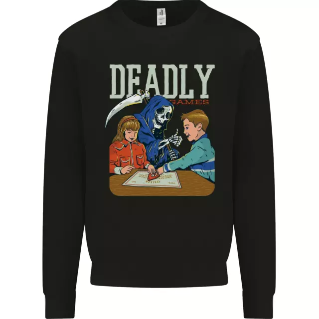 Deadly Giochi per Bambini Grim Reaper Ouija Board Uomo Felpa Maglione