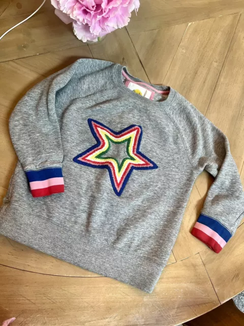 Girl’s Mini Boden Gray Pullover Crewneck Sweatshirt Size 8-9y EUC!!