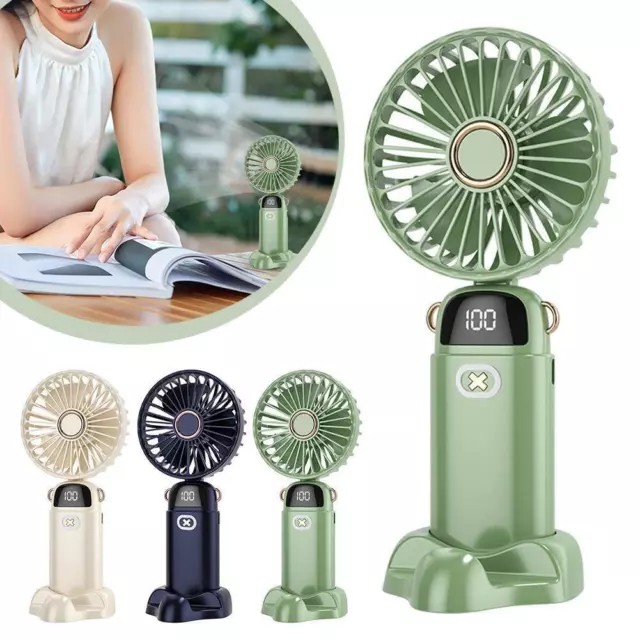 Portable Mini Hand-held Fan Folding Desk Fan Cooler Cooling USB Rechargeable Fan