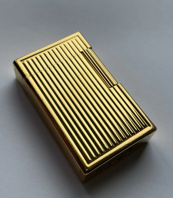St Dupont Gold ‘Lined’ Ligne 1 (LARGE) Lighter - Fully Overhauled