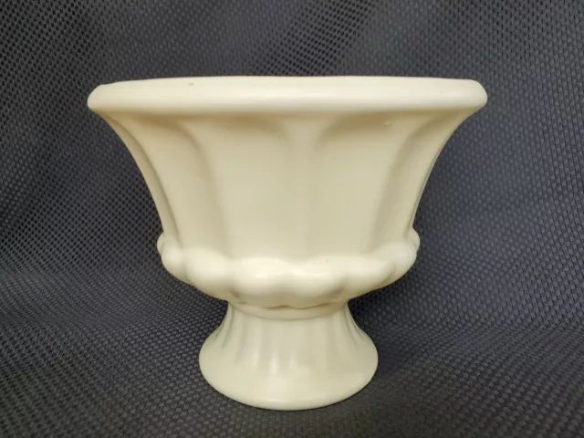 Vintage Haeger White Cream Pottery Vase Compote Made For Ftd Floral #Hf 71