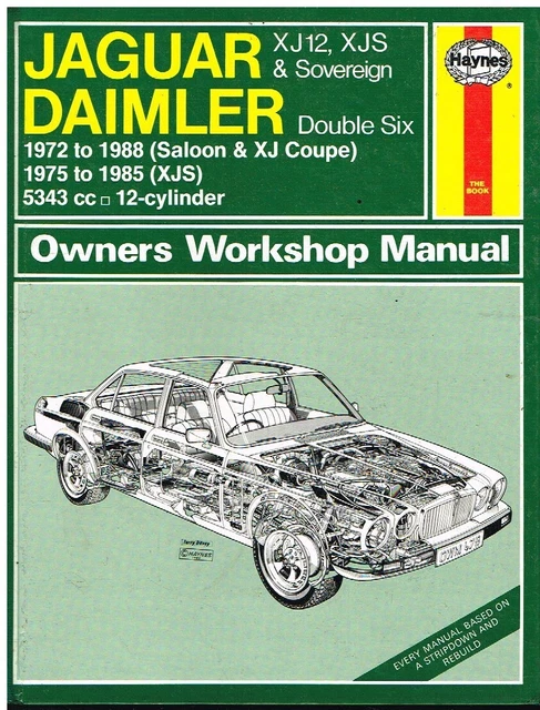 JAGUAR XJ12 SALOON Coupe Xjs Xjsc V12 Coupe '72-85 Repair Manual *Hardback* £24.99 - PicClick UK