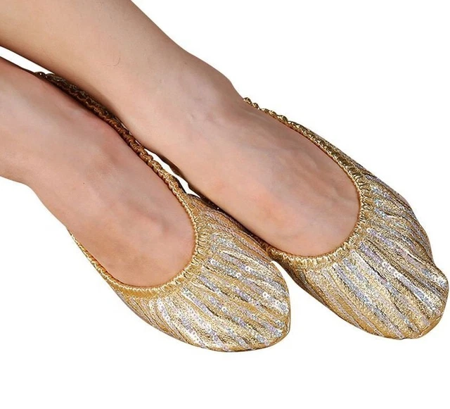 Femme Ventre Danse Chaussures Brillant Souple Confortable Coton Extensible pour