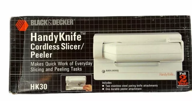 VTG 1980s Black & Decker Cordless Rechargable Slicer / Peeler, HK30 NIB