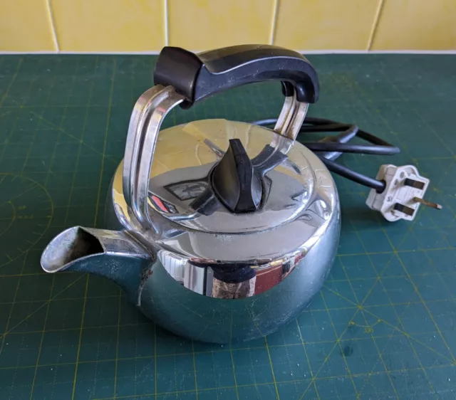 Vintage 1950s Swan Chrome Electric Kettle